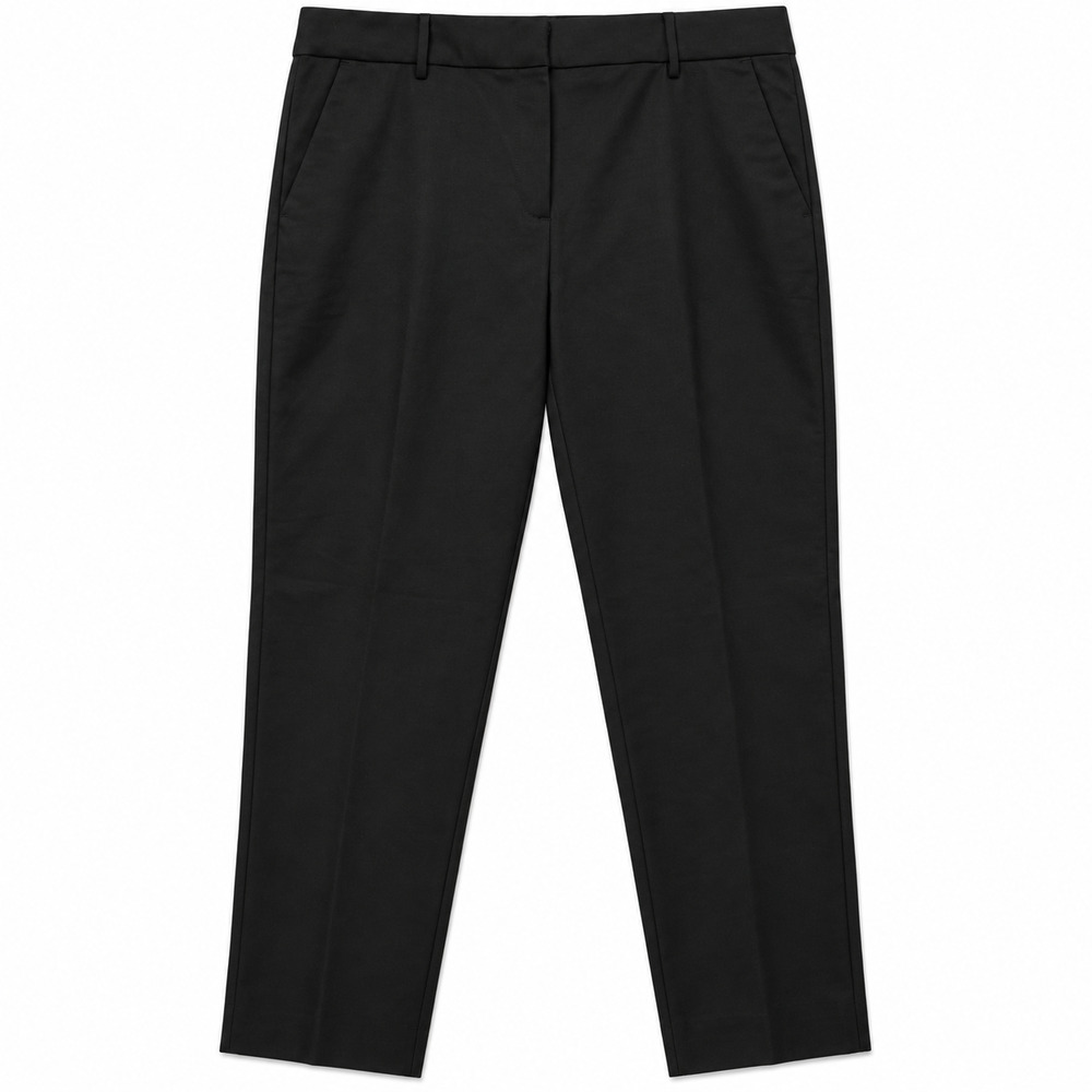 Loft Riviera Slim Trousers Pants Womens Size 12 Black High Rise Careerwear NWT
